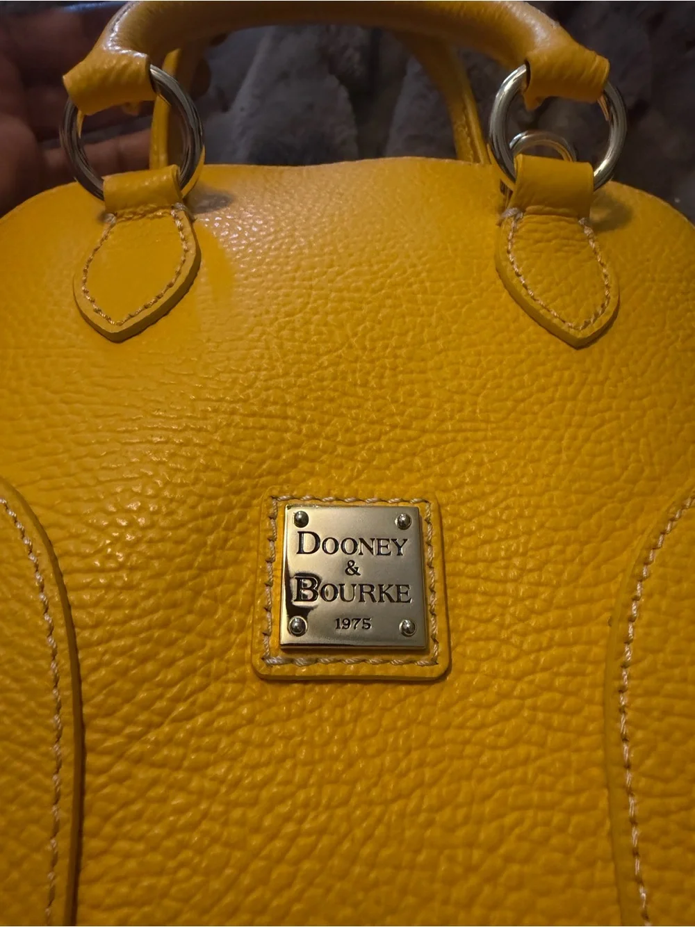 Dooney & Bourke Yellow Pebbled Leather Mini Satchel